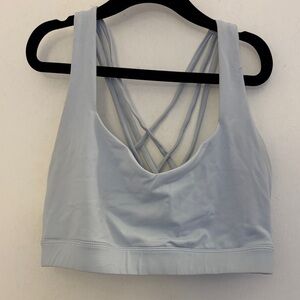 Forever 21 Light Blue Crisscross Sports Bra